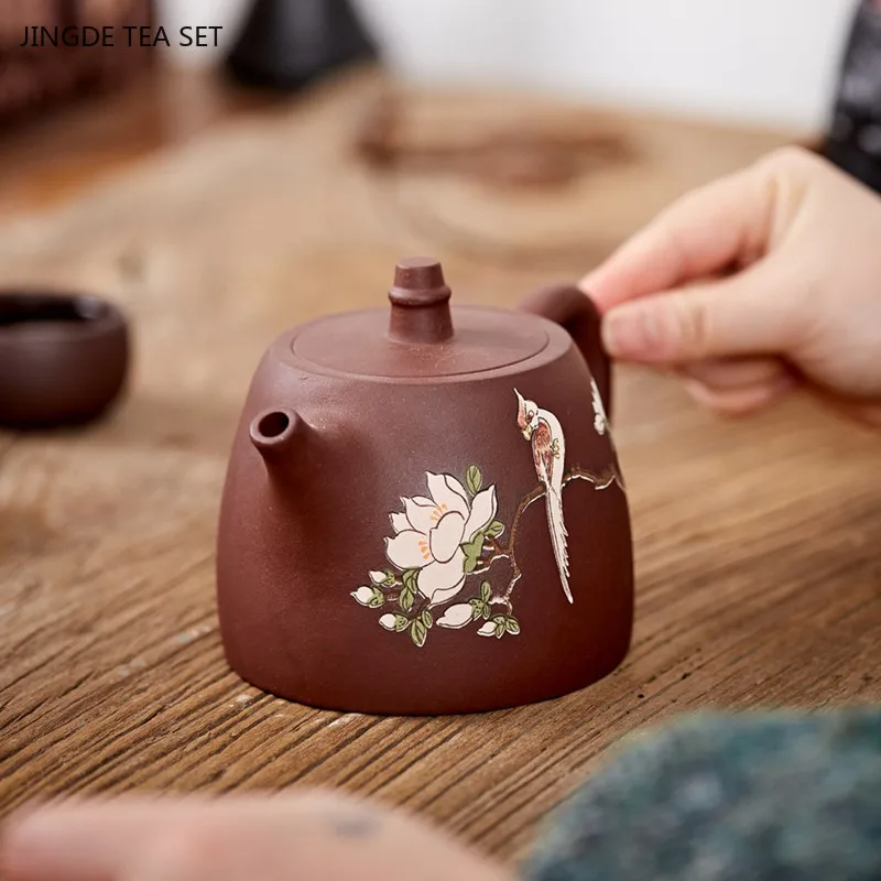 400ml Chinese Yixing Purple Clay Teapot Handmade Ball Hole Filter Beauty Kettle Home Tea Infuser Customized Zisha Teaware Gifts