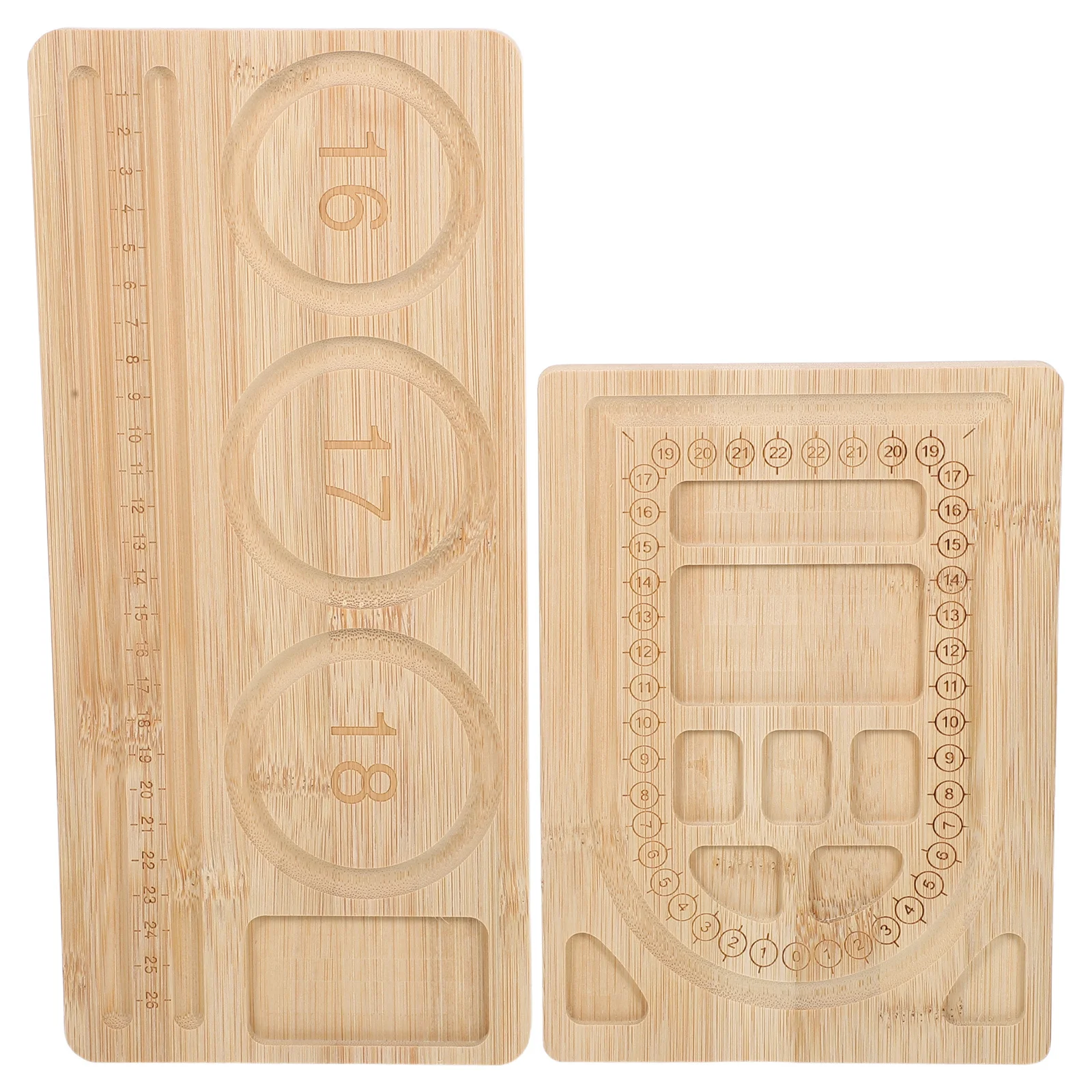 

2pcs Bracelet Design Board Bamboo Bead Sorting Tray Jewelry Making Craft Organizer Holder Beading Plate Tool For Diy Bracelets