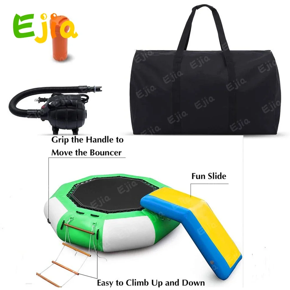 الأسهم نفخ المياه الترامبولين العائمة بحيرة 2 متر/7ft الترامبولين للبالغين المحمولة ترتد منصة السباحة للبحيرة وحمامات السباحة