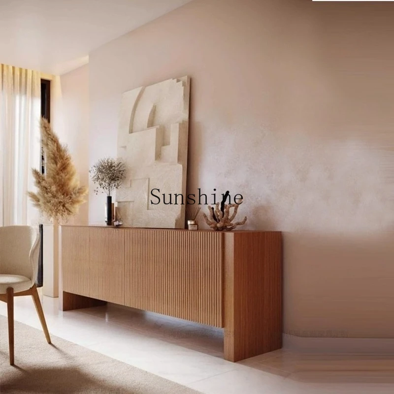 

Nordic solid wood dining side cabinet living room storage household cabinet