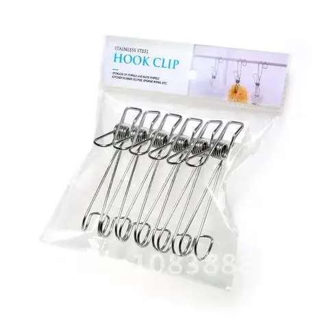 

6pcs Stainless Steel Wire Laundry Clothespins Hanging Clips Hooks Clothes Pins Drying Rack Clips תמונות לחדר שינה