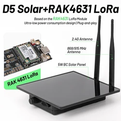 D5L Solar Power Lora Node Repeater for Meshtastic Meshcore Compatible with Wisblock RAK19007 RAK4630 LoRa Module 915MHz 868MHz