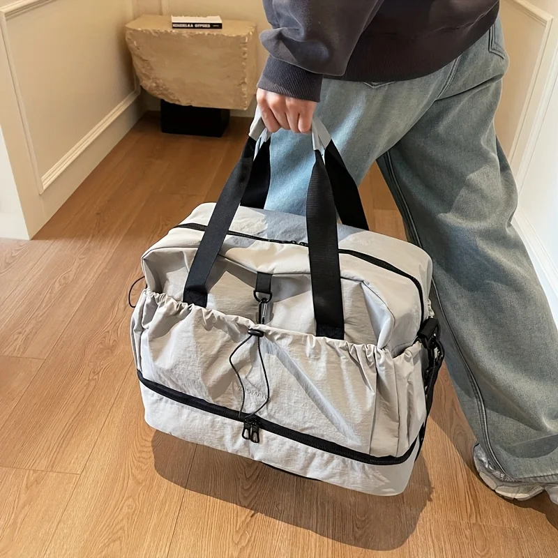 Large Capacity Women's Travel Bags Nylon Independent Shoe Warehouse Travel Tote Waterproof Waterproof For Women Fitness Yoga Bag
