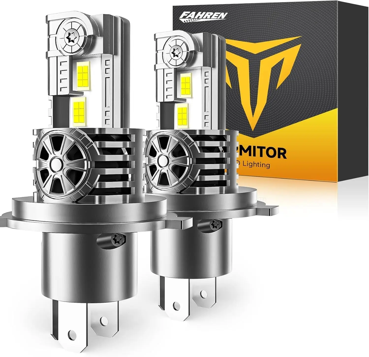 

Upgraded H4/9003/HB2 Bulbs, 50,000LM 10X Super Bright, 1:1 Mini Size 6500K Cool White IP68 Waterproof Automotive Replacement H4