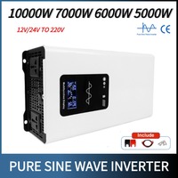 Power Pure Sine Wave Inverter 12V 220V 5000W 6000W 7000W 10000W Solar Off Grid Inverters 24V 220V inversor For Home