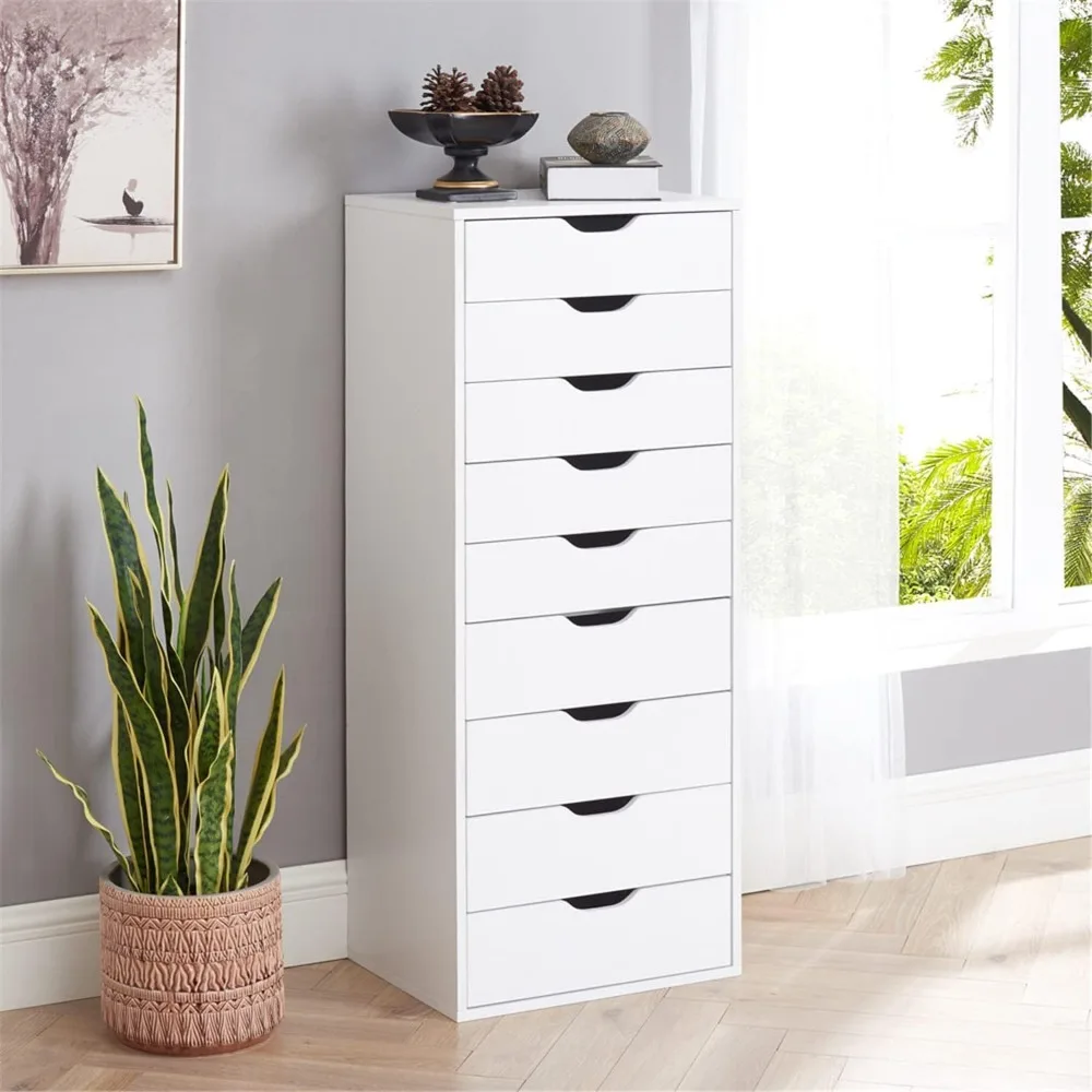 

Bianca 9 Drawer Chest, Wood Storage Dresser Cabinet, Large Storage Organizer Makeup Drawer for Closet, Bedroom