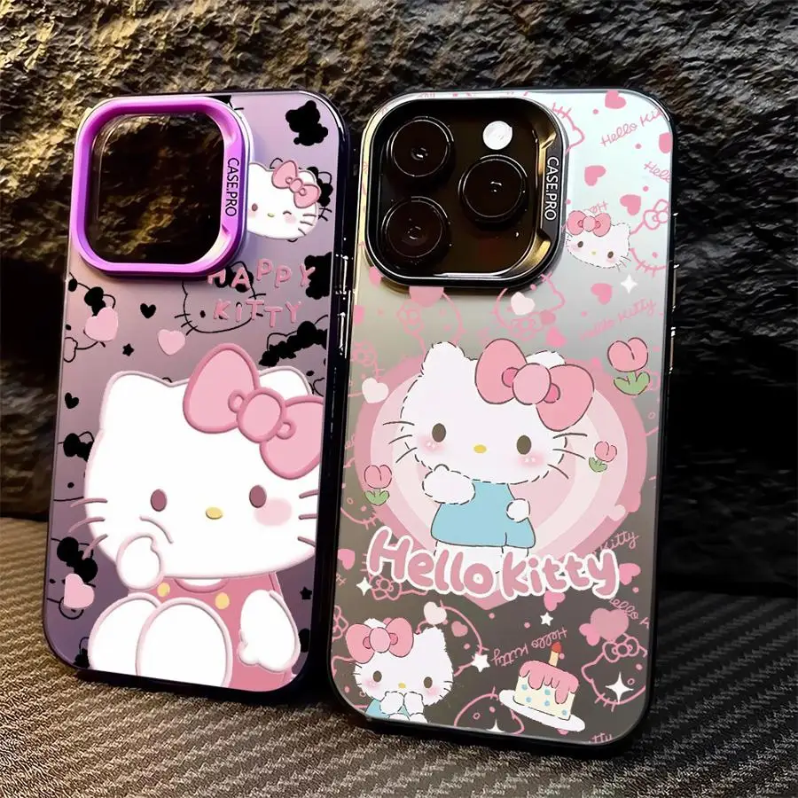 Чехол для телефона Hellos Kittys Sanrios для iPhone 16, 15, 14, 13, 12, 11 mini Pro Max X XR XSMAX 8 7 Plus, матовая задняя крышка с защитой от падения