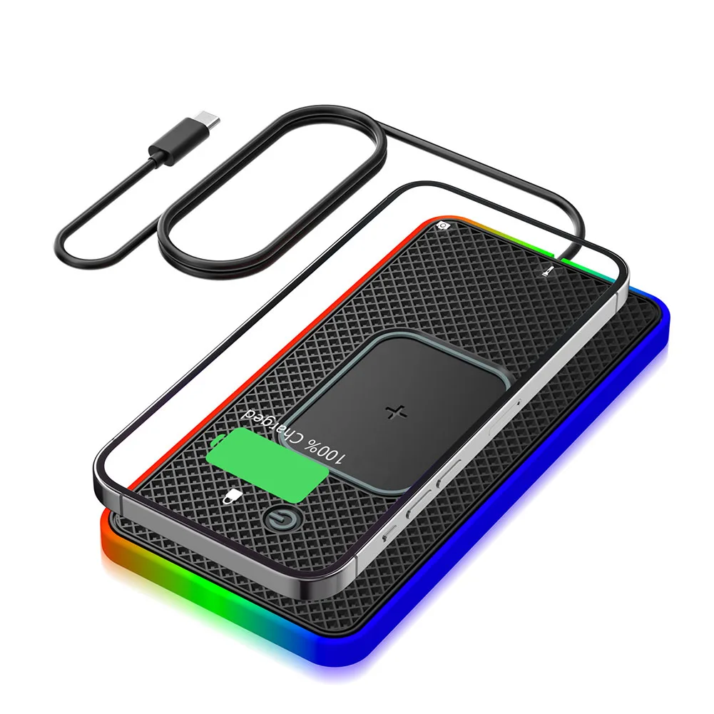 

15W Wireless Phone Charger DIY Customization Fast Charging Pad 15W Fast Charging Car Phone Charger For Qi-Compatible Phones