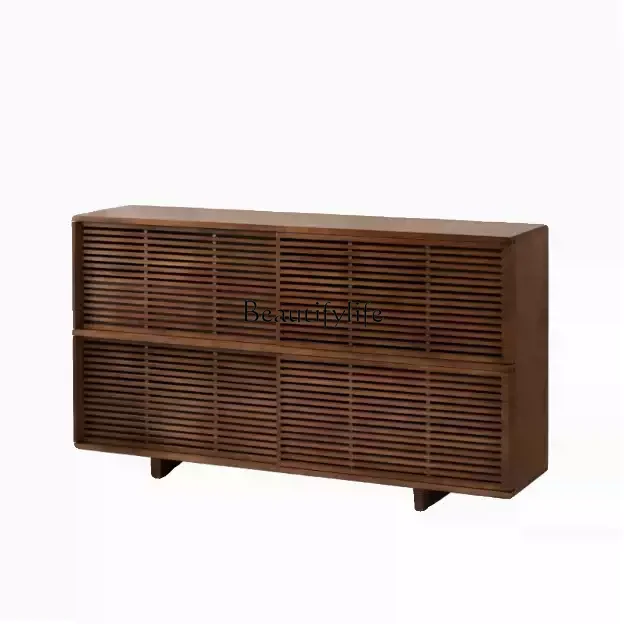

French medieval cherry wood dining side cabinet all solid wood storage cabinet side cabinet living room