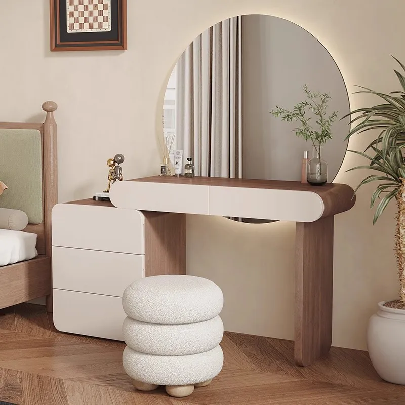 

Wooden Modern Vanity Table Bedroom Luxury Accent Unique Chinese Makeup Dressing Table Organizer Penteadeira Postmodern Furniture