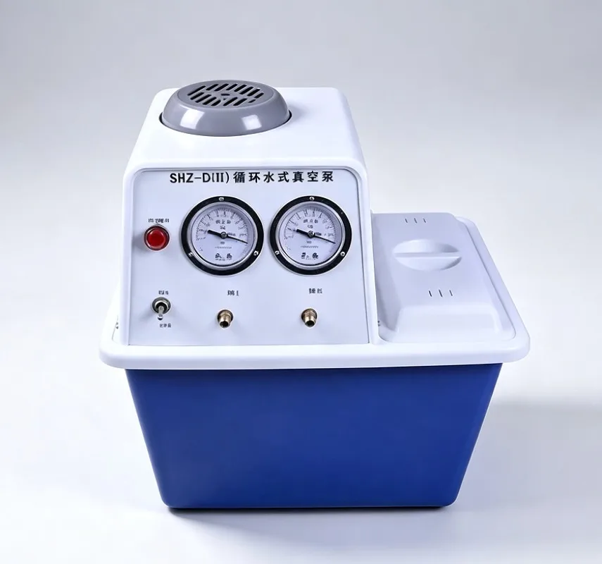 220V 180W Lab Stainless Steel Circulating Water Vacuum Pump, Dual Meter Dual Suction for Filtration/Evaporation