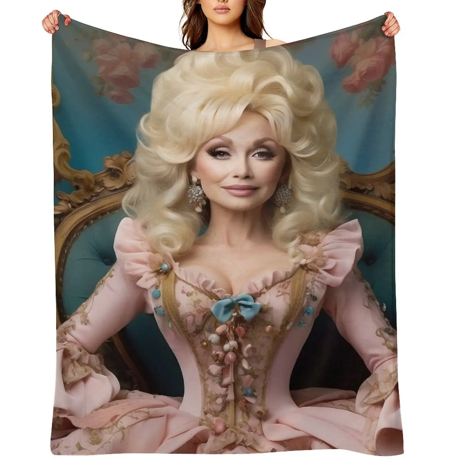 

Digital design of Dolly Parton 3 Throw Blanket Decorative Throw Plaid Luxury Thicken Thermal Blankets