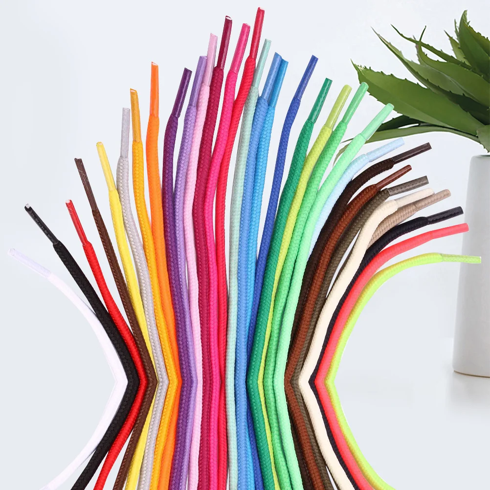 

30Pcs Bright Round Shoe Laces Strings for Men Women Sneaker Laces Sports Shoes Replacement Cool Fashion Footwear Accessories