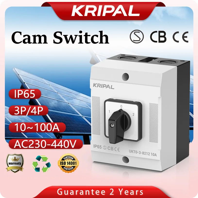 IP65 Dual Power Changeover Switch 3 Poles 40A changeover switch Dual Power disconnector Industrial Cam Switch