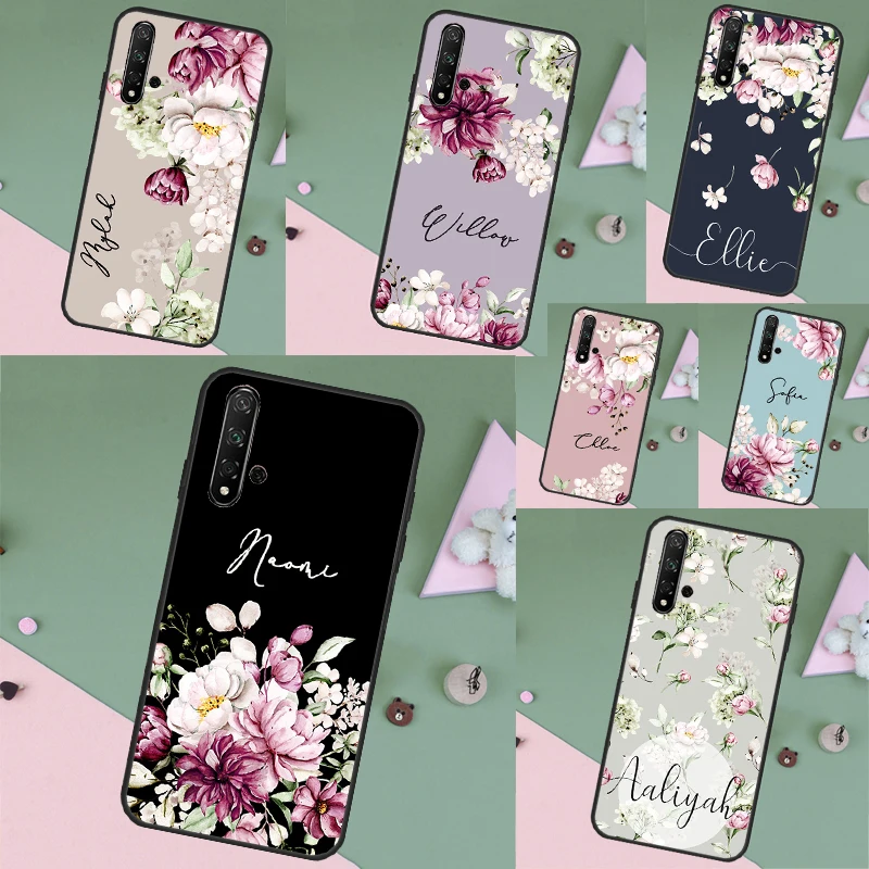 Flower Personalised Case For Huawei Nova 10 9 SE 5T 7i 8i 11i Y60 Y61 Y70 Y90 P Smart P20 P30 P40 Lite P60 Pro