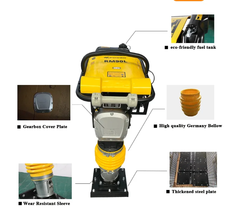 FOR HONGDA GX160 Engine Handheld Soil Jumping Jack Small Rammer Compactor Vibrating Tamping Rammer