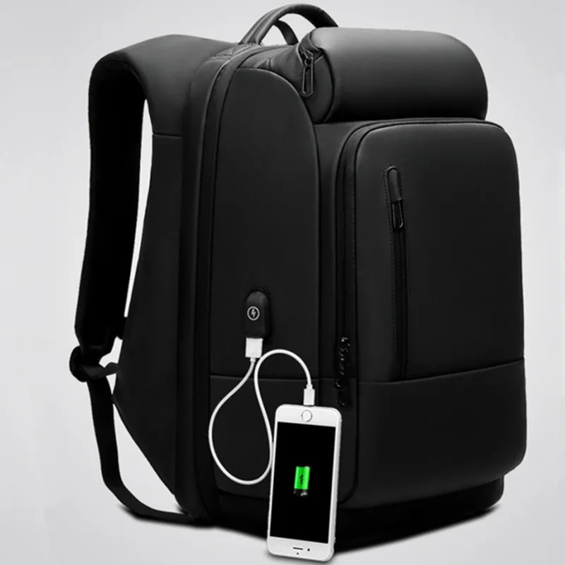 School Business Backpack USB External Charge 17 Inch Computer Laptop Shoulders Men Bag Anti-theft Waterproof Travel Luggage Bags