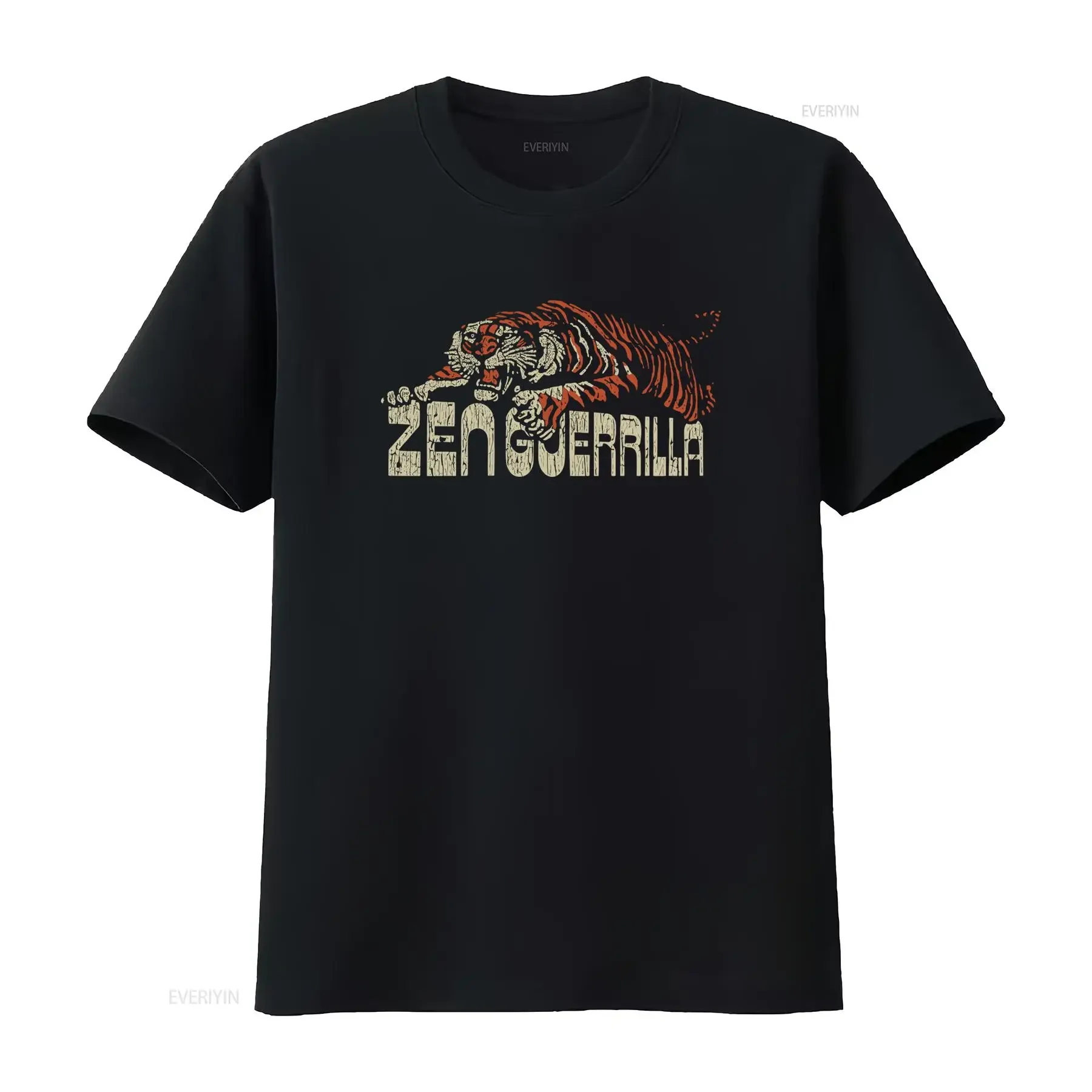 Zen Guerrilla Vintage Tiger Power 1992 Men's T Shirt vintage Washed homme Slightly Unisex Top For Everyday Wear Stretched
