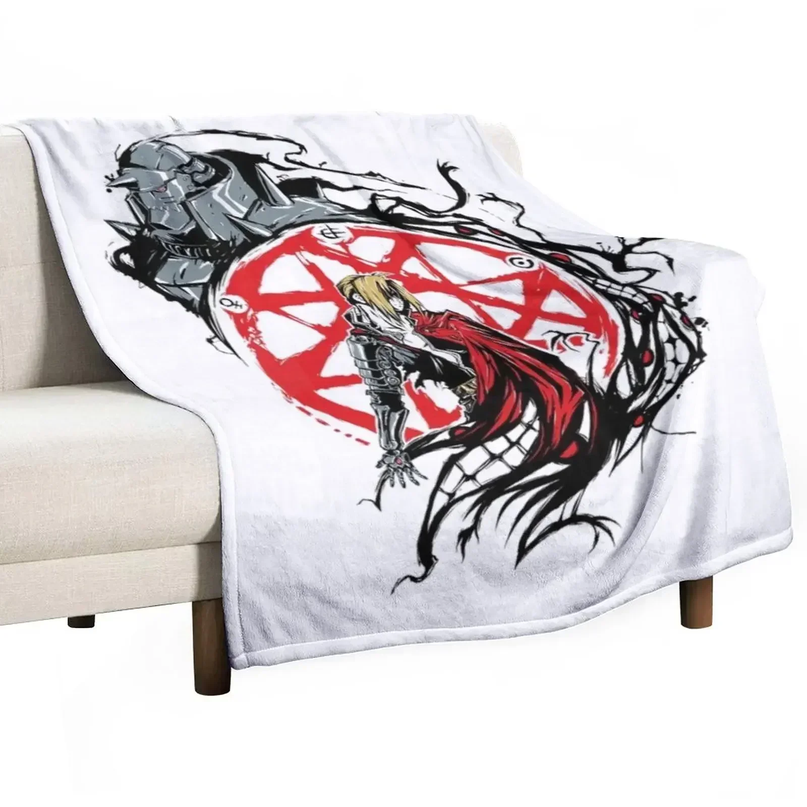

Fullmetal Alchemist brotherhood Anime Throw Blanket Color Fast Cozy Throw Blanket