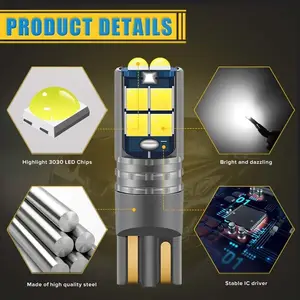 T10 conduziu luzes do parque 12v 24v t10 para caminhão motocicleta scooter carro t10 w5w luz de posição luz da placa de licença drl 10 principais vendas lâmpada t10 24v - №1