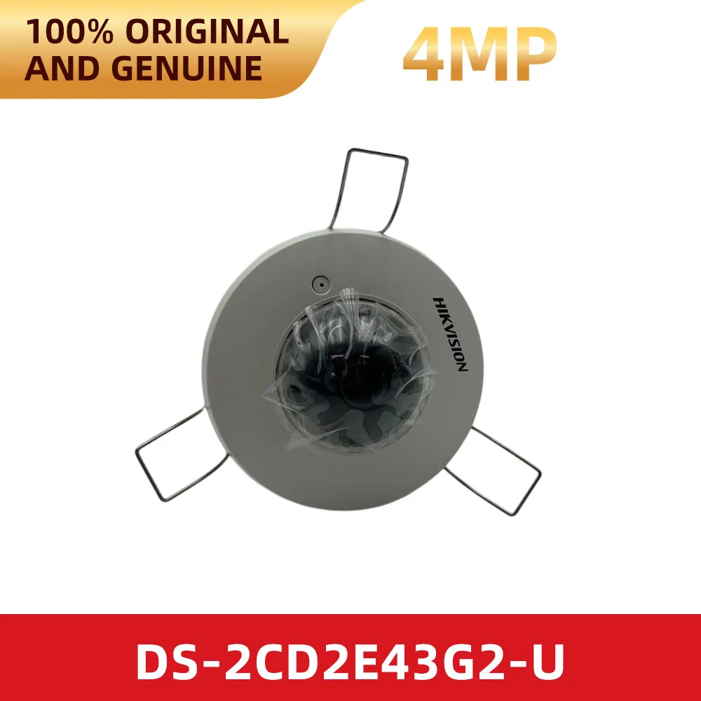 Hikvision DS-2CD2E43G2-U 4MP AcuSense In-Ceiling Fixed Mini Dome Network Camera Original PoE 120dB WDR Built-in Mic H.265+