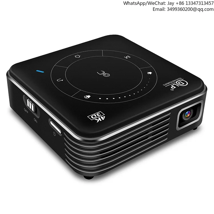 

Металлический DLP 3D-проектор 4K с поддержкой видео, двойным Wi-Fi, 4 ГБ ОЗУ DDR4, 32 ГБ ПЗУ, портативный, на базе Android, умный мини-проектор с перезаряжаемой батареей