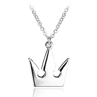 Kingdom Hearts METAL Sora Crown Necklace Pendant statement necklace steel kings crown pendant necklace for men women
