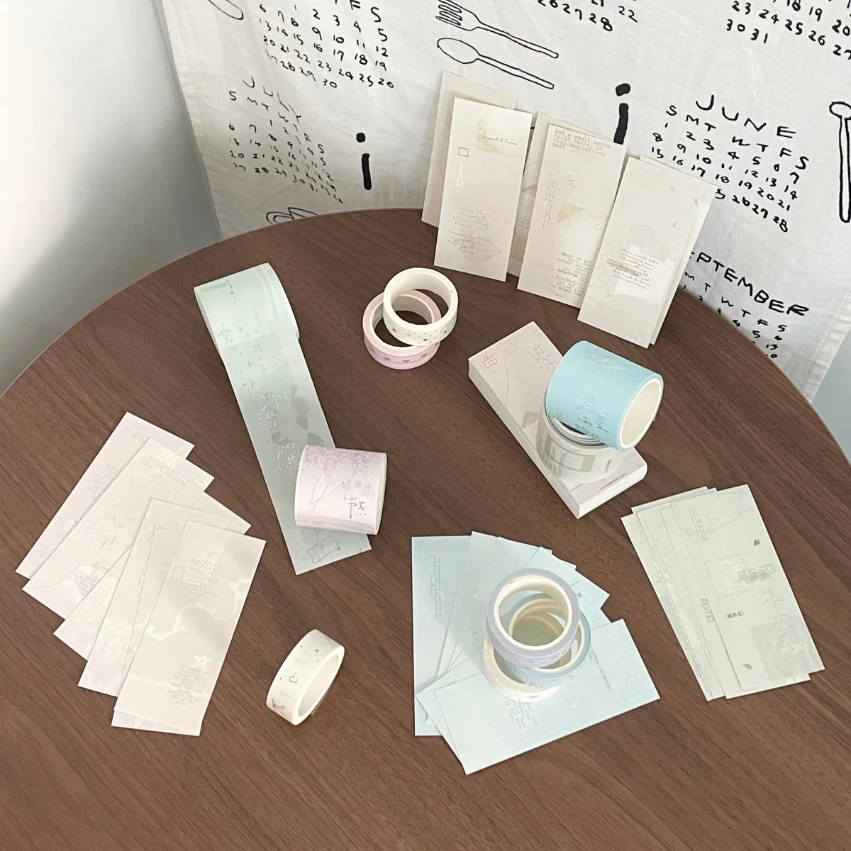 WAKAWAKA 11Pcs Vintage Washi Tape Set Silver Foil Masking Tape Translucent Vellum Tape Memo Pad for Journaling Scrapbook Gift