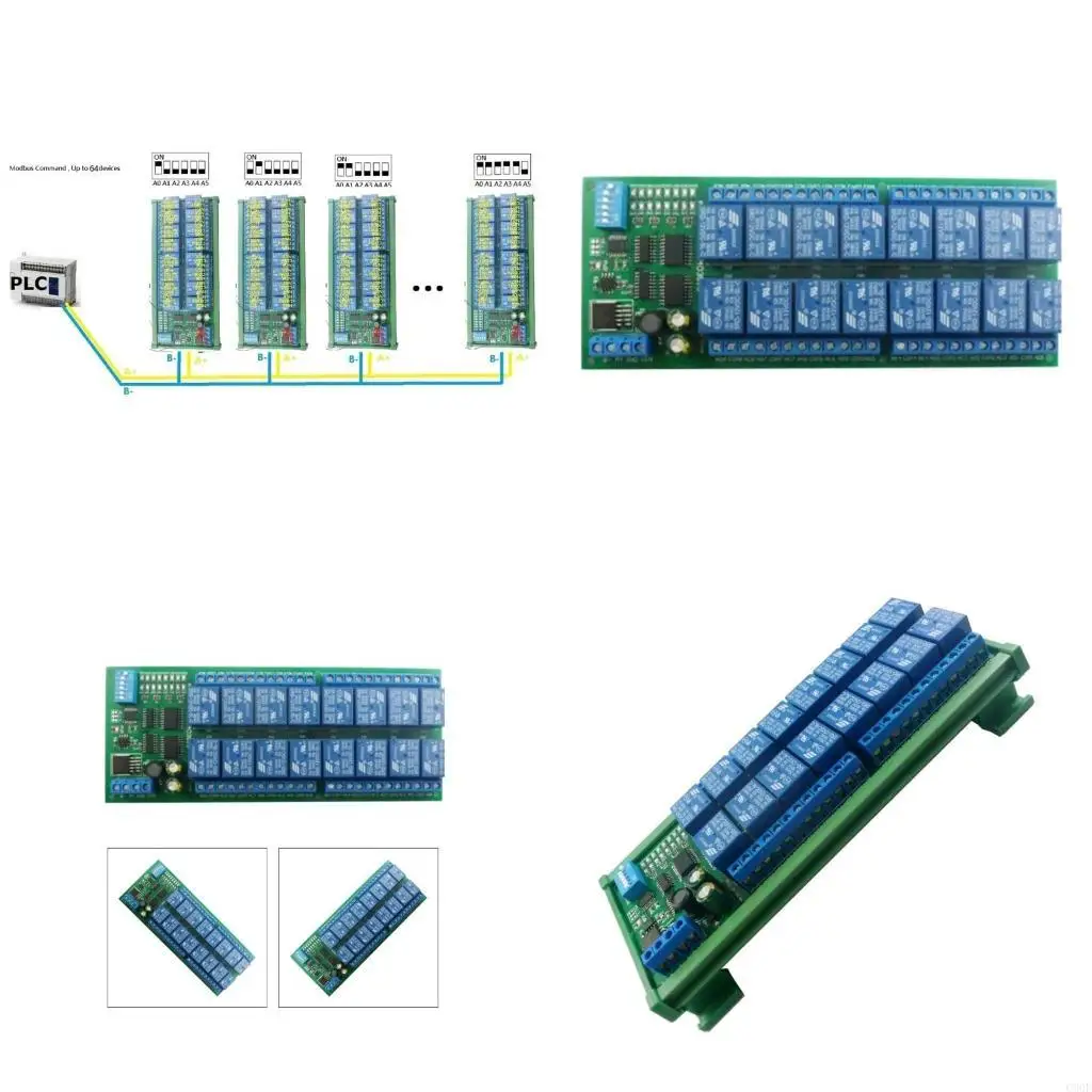 

C90F 16-канальный модуль реле RS485 DC12V C45 Box для автоматического управления шторами