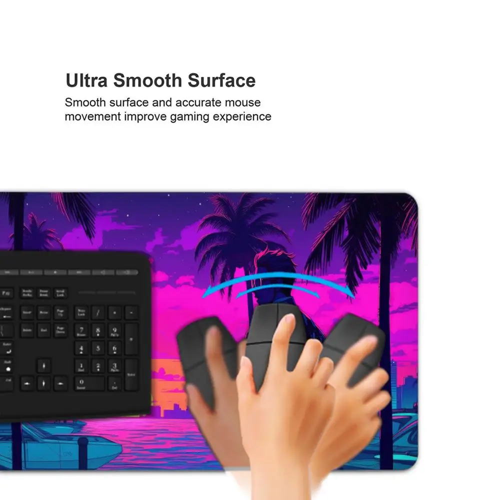 Vaporwave Art Mousepad Muismat Gamer Muismat Grootte voor kantoor Lange tafelmat