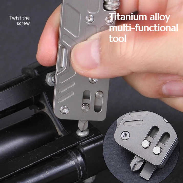 New Titanium Alloy High-end Multi-functional Outdoor Emergency Window Breaker and Bottle Opener Portable Camping Survival Tool