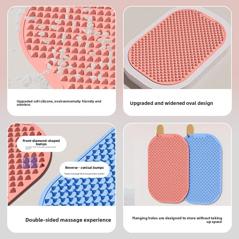 Soft Silicon Acupressure Plate in Situ Jogging Toe Pressing Plate Double-sided Sole Massage Acupressure Pad Fitness Equipment