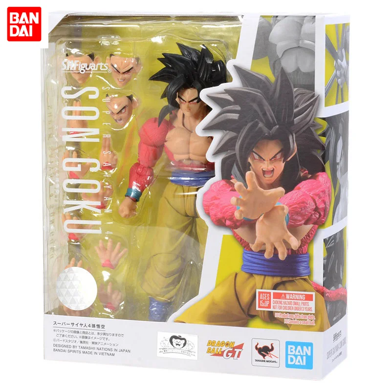 

Абсолютно новая, оригинальная фигурка Bandai S.H.Figuarts Dragon Ball GT Сон Гоку Супер Сайян 4, подарок, в наличии
