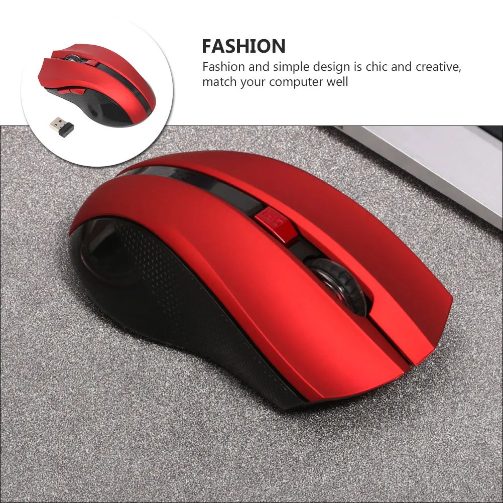 

1set 1Set Wireless Optical Mouse For Home Office Ergonomic Design 2.4Ghz Fast Signal Response Long-Lasting Durable Usb Mouse For