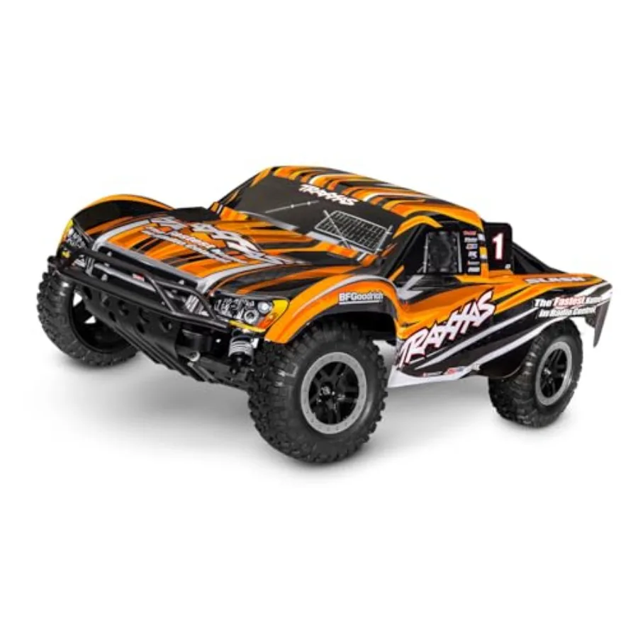 Slash 1/10 USB-C HD Racing Truck with High-Density Body in Black and Red for Enhanced Performance and Durability