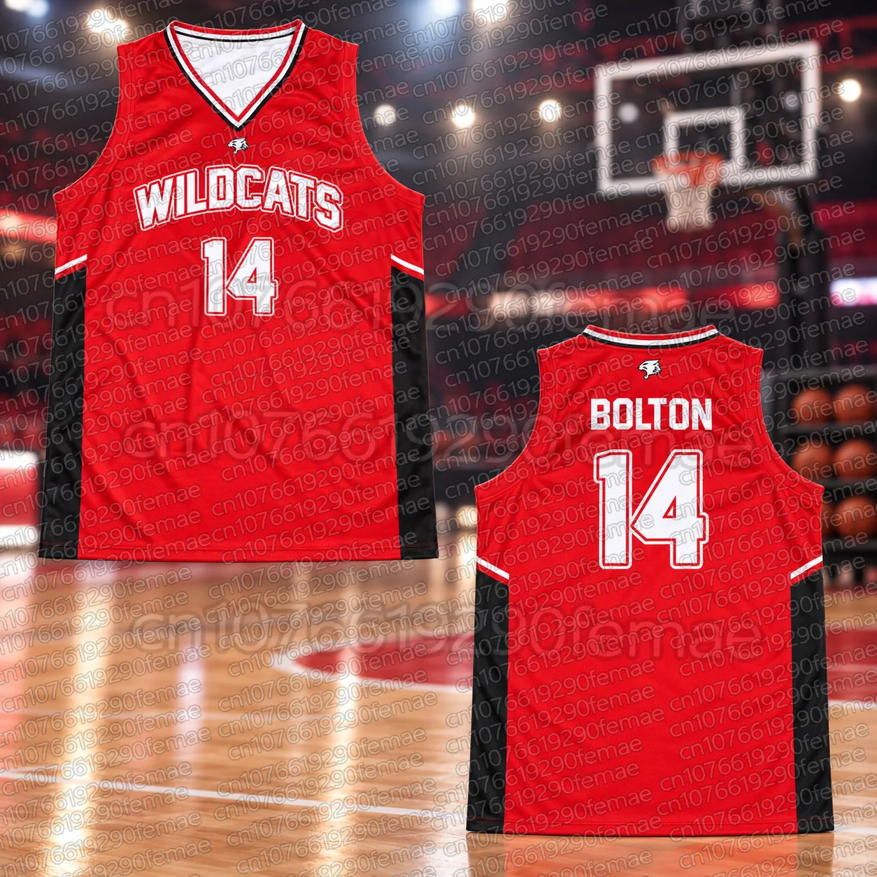 Men's Vintage Basketball Jersey East High Wildcats Name Number Retro Sleeveless Sports Uniform Basketball Shirt For Camping