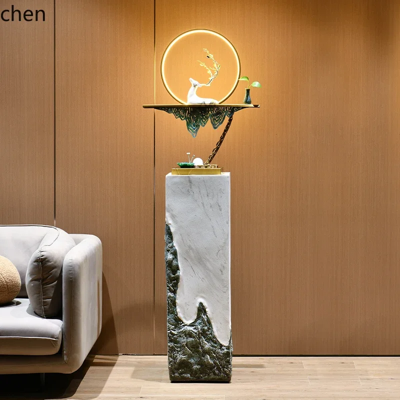 

HT light luxury flowing water ornament entrance floor-to-ceiling landscape housewarming opening decoration