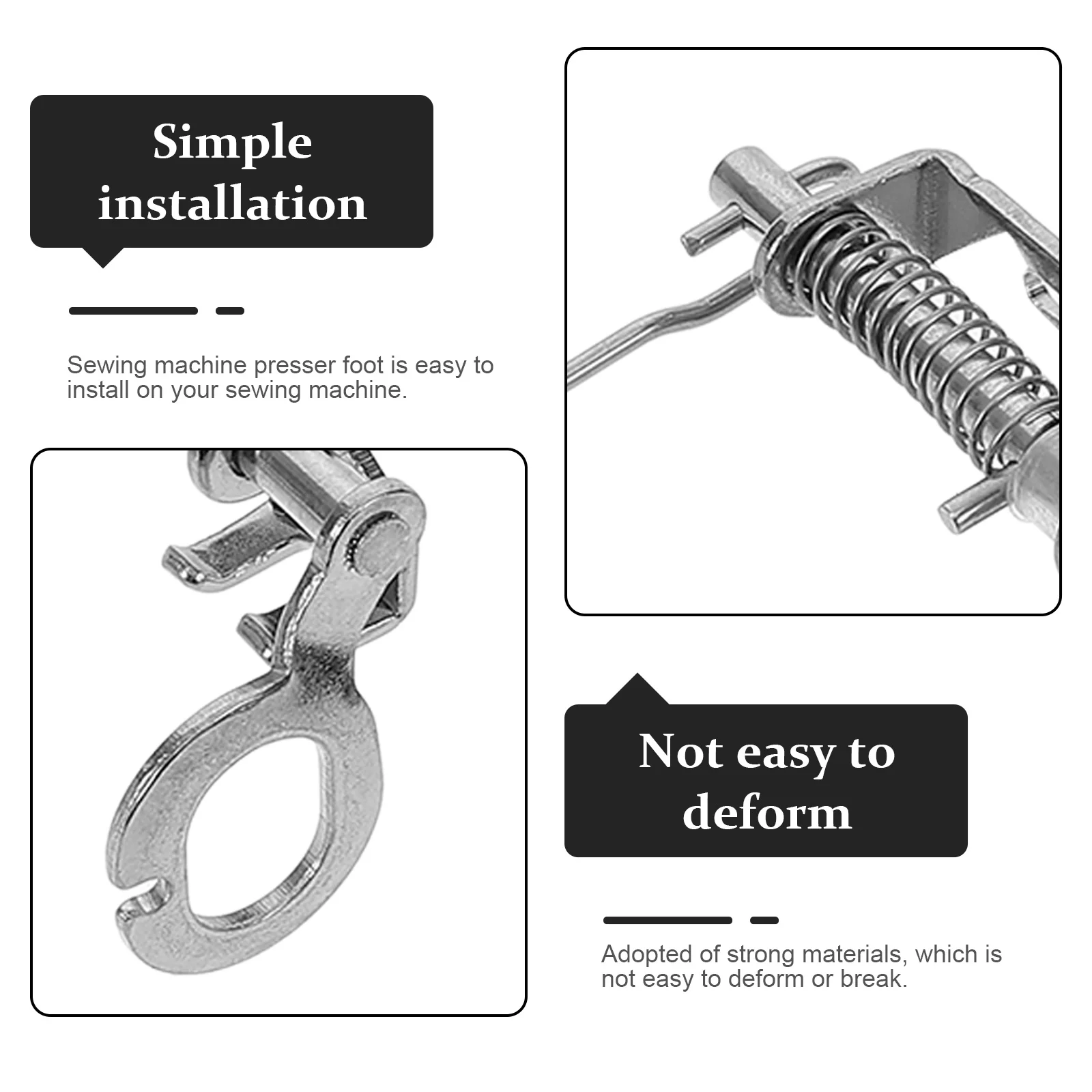 3 قطعة ماكينة خياطة قطعة قدم الضغط في ماكينة الخياطة مجموعة استبدال مقاومة للاهتراء خياطة اكسسوارات للاستخدام المنزلي مصنع الحرف اليدوية #5