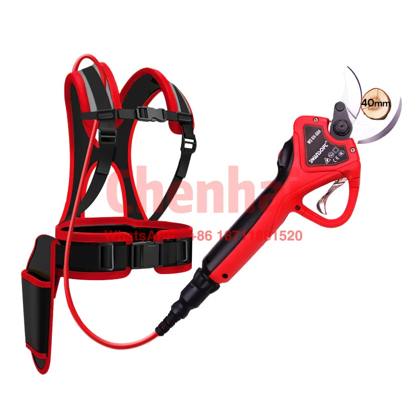 43.2V 4AH  Electric Pruner 4cm Lithium-ion Pruning Shear Fruit Tree Bonsai Pruning Tree Branches Cutter Landscaping