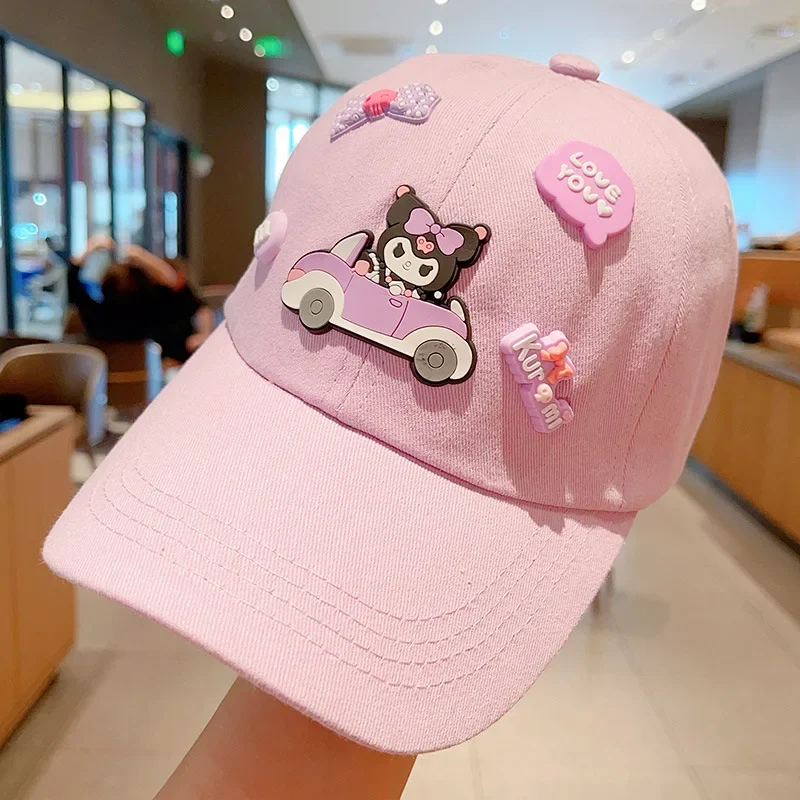 หมวกแก๊ปเบสบอลลายการ์ตูน Sanrio ปรับเบสบอลสำหรับเด็กใหญ่น่ารักหมวกสำหรับผู้หญิง