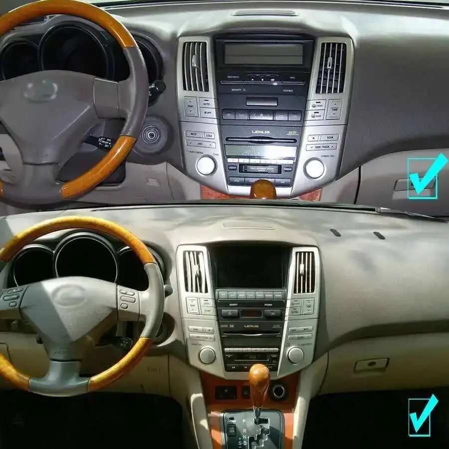 For Lexus RX RX300 RX330 RX350 RX400 Toyota Harrier Car Radio Multimedia Video Player Android 15 GPS Navigation Tape Recorder S