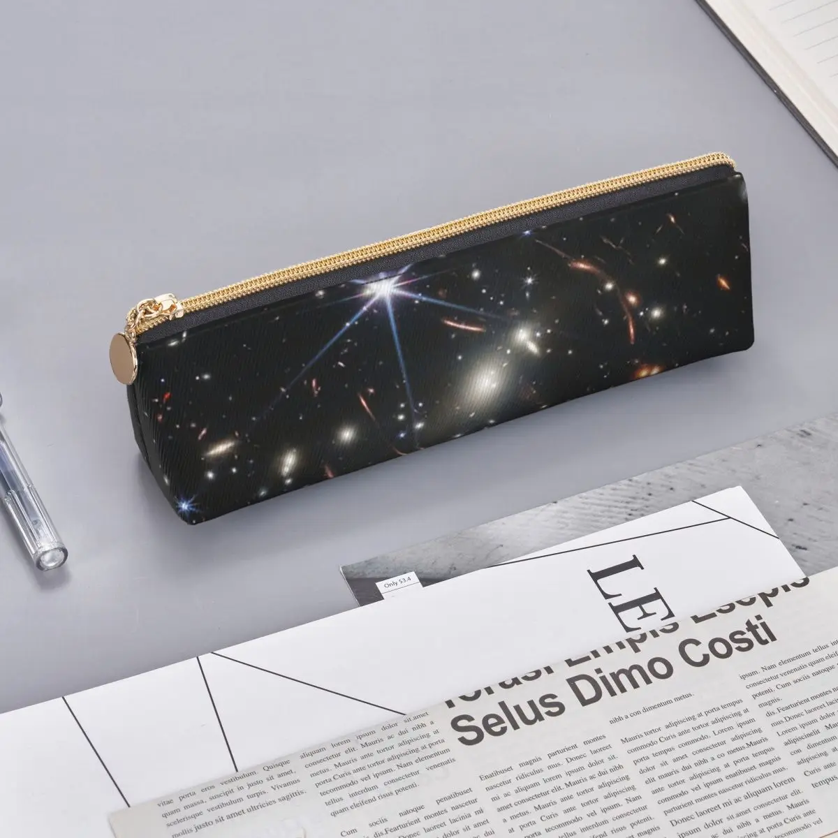 Estuche para lápices con imagen del primer campo profundo del telescopio espacial James Webb de la NASA, estuche para lápices, caja para bolígrafos, bolsa para lápices para niños y niñas