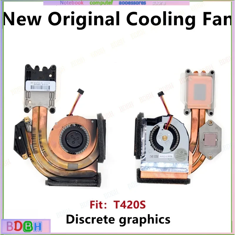 New Original For Laptop  for Lenovo Thinkpad T420S Cooling Fan CPU Heatsink Radiator 04W0416 04W0417