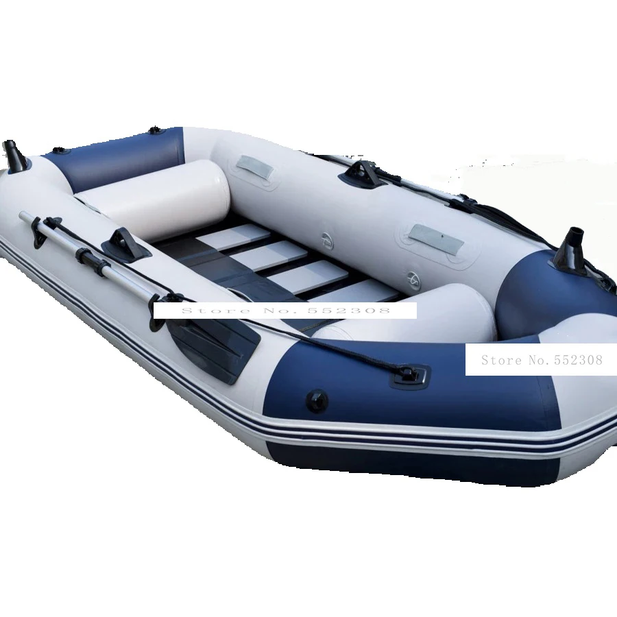 3 Person Inflatables Boat PVC Material Professional Fishing Boat Inflatable Laminated Wear-Resistant Boat Rubber With Oars Pumps