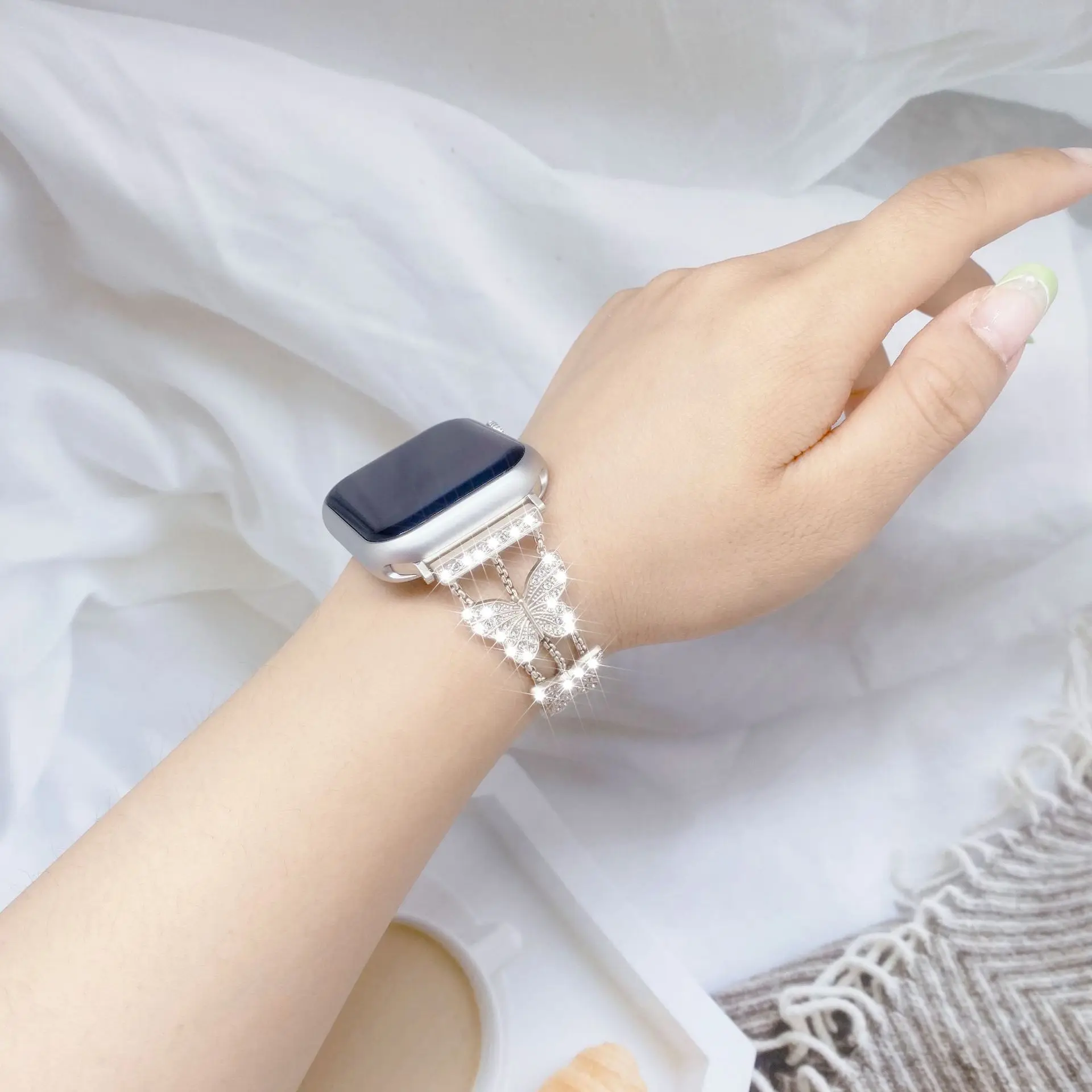 Correa de Metal para Apple watch, cadena de pulsera para iwatch8765SE4321, para iwatch Ultra