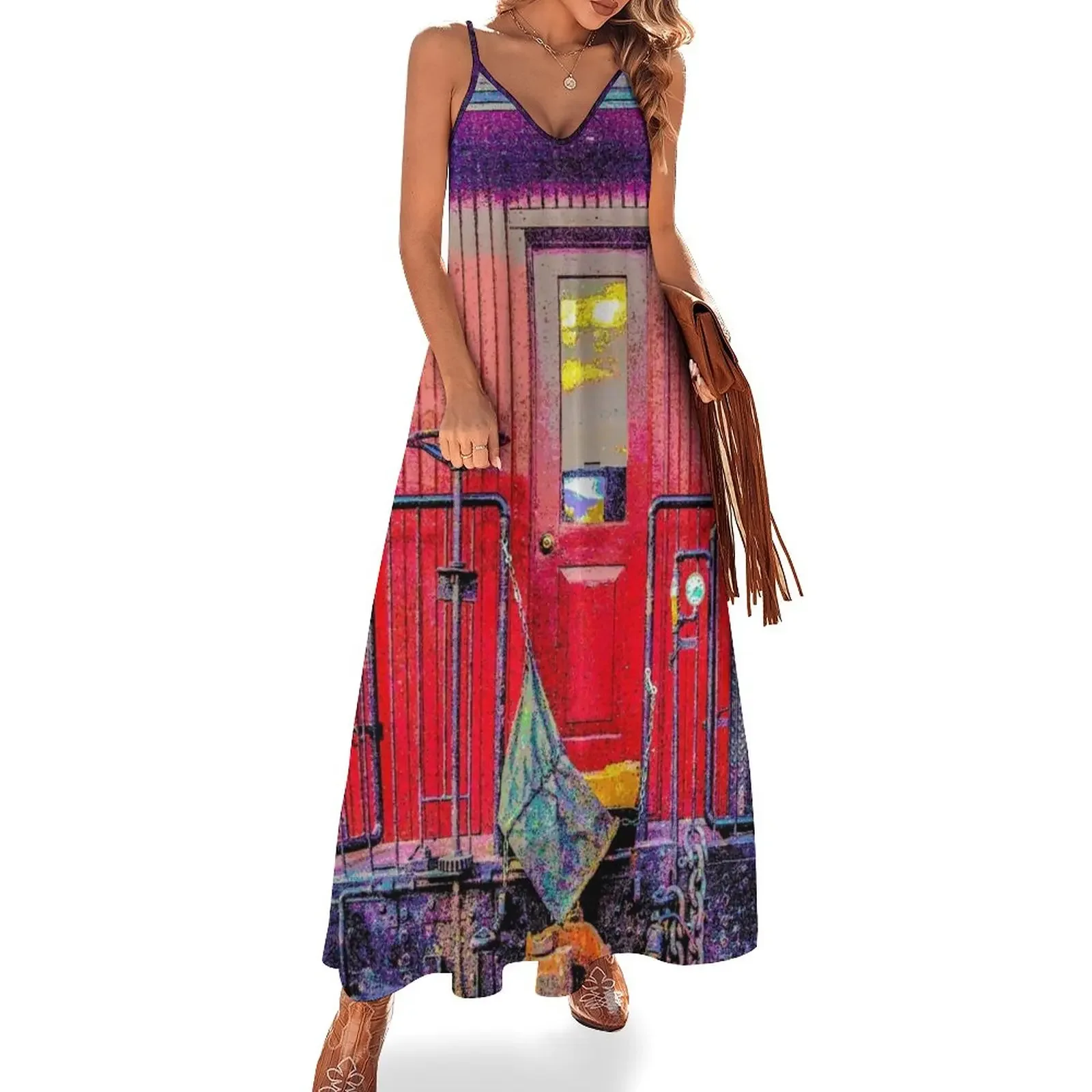 

Red Caboose - Cumbres&Toltec Railred Sleeveless Dress dresses for womens womens dress clothes Long dresses Dress