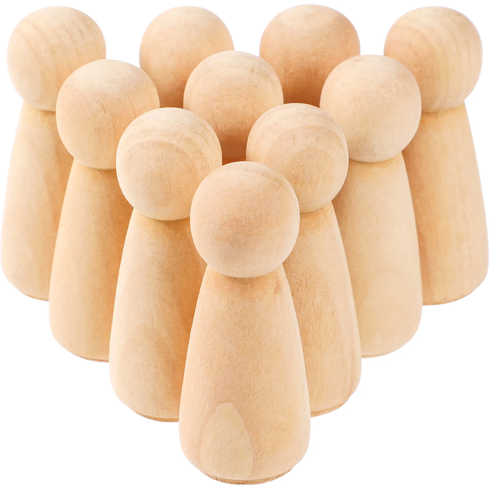 

10Pcs Wooden Angel Figurines DIY Cake Topper Perfect for Holiday Party Decoration Blank Wood Toppers for Celebration Cakes