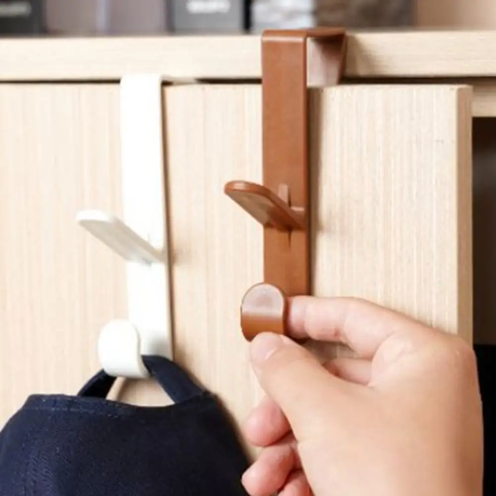 

Plastic Cupboard Bags Storage Holder Non Perforated Hanging Cabinet Door Hook Space Saving Multiple Colors Doors Storage Racks