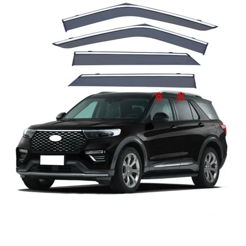 

Window Visor Rain Guard Side Window Deflector Weather Shield Car Accessories For Ford Explorer 2010 2011 2012 2013 2014 -2024