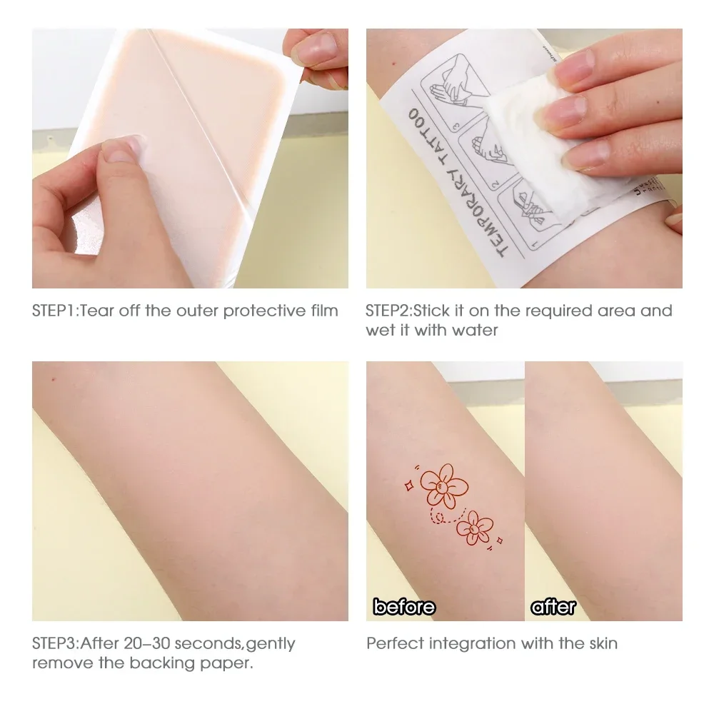 Unisex Waterproof Ultra Thin Tattoo Full Cover Concealer Stickers Body Arm Temporary Concealing Scar Cover Flaw Concealing Tapes